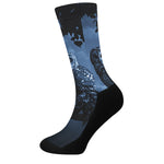 Full Moon Night Owl Print Crew Socks