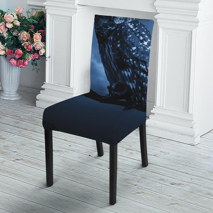 Full Moon Night Owl Print Dining Chair Slipcover