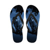 Full Moon Night Owl Print Flip Flops