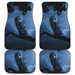 Full Moon Night Owl Print Front and Back Car Floor Mats