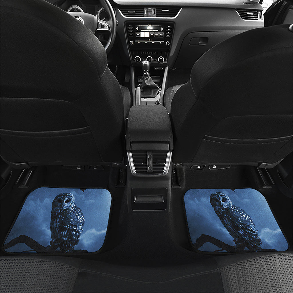 Full Moon Night Owl Print Front and Back Car Floor Mats