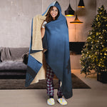 Full Moon Night Owl Print Hooded Blanket