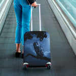 Full Moon Night Owl Print Luggage Cover