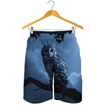 Full Moon Night Owl Print Men's Shorts