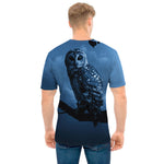 Full Moon Night Owl Print Men's T-Shirt