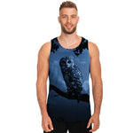 Full Moon Night Owl Print Men's Tank Top