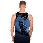 Full Moon Night Owl Print Men's Tank Top