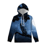 Full Moon Night Owl Print Pullover Hoodie