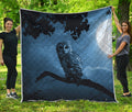 Full Moon Night Owl Print Quilt