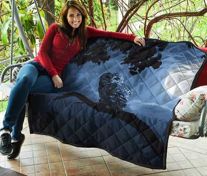 Full Moon Night Owl Print Quilt
