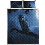 Full Moon Night Owl Print Quilt Bed Set