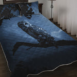 Full Moon Night Owl Print Quilt Bed Set