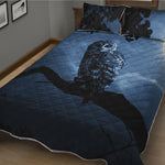 Full Moon Night Owl Print Quilt Bed Set