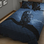 Full Moon Night Owl Print Quilt Bed Set
