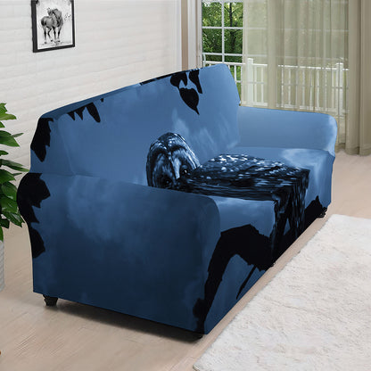 Full Moon Night Owl Print Sofa Cover