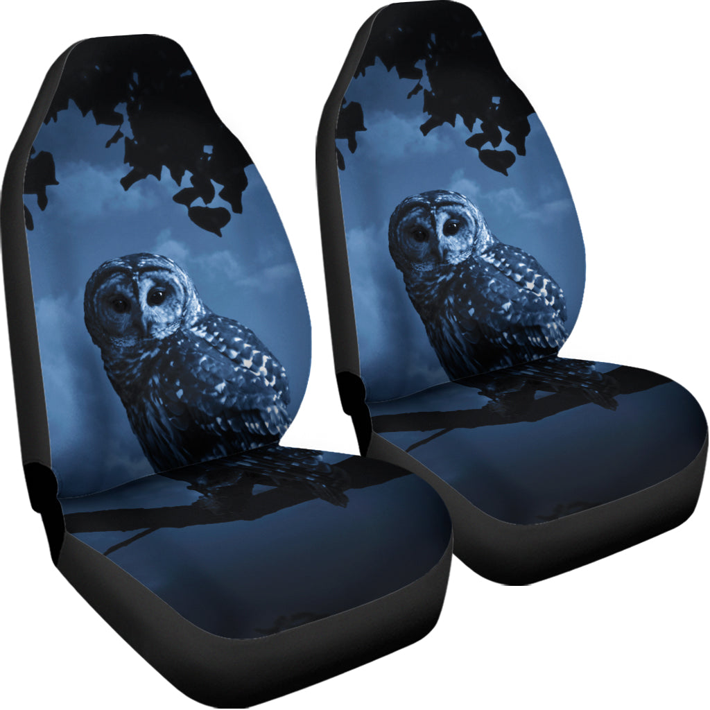 Full Moon Night Owl Print Universal Fit Car Seat Covers