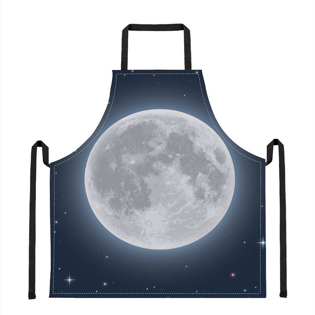 Full Moon Print Apron