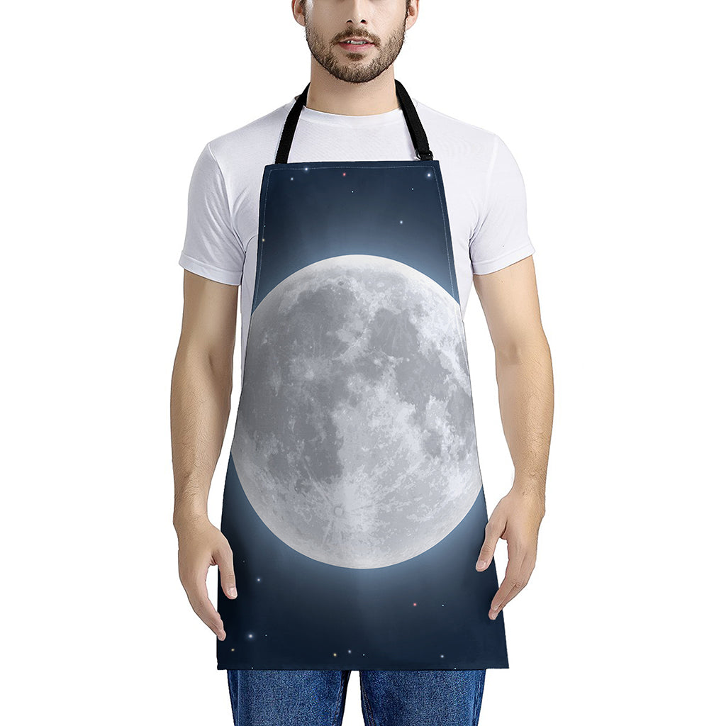 Full Moon Print Apron