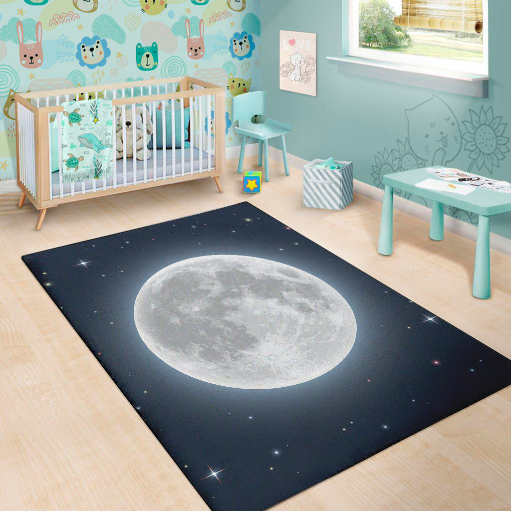 Full Moon Print Area Rug