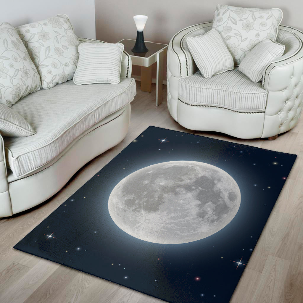 Full Moon Print Area Rug