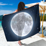 Full Moon Print Beach Sarong Wrap