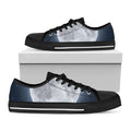 Full Moon Print Black Low Top Sneakers
