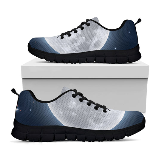 Full Moon Print Black Sneakers