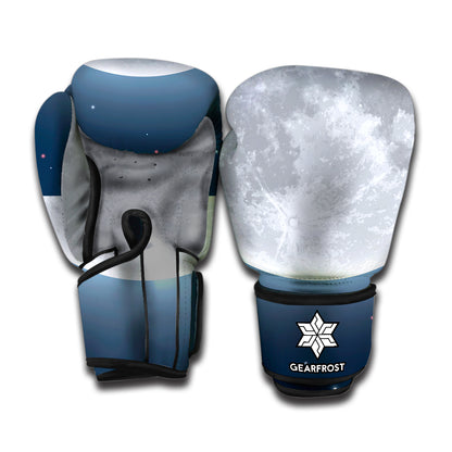Full Moon Print Boxing Gloves