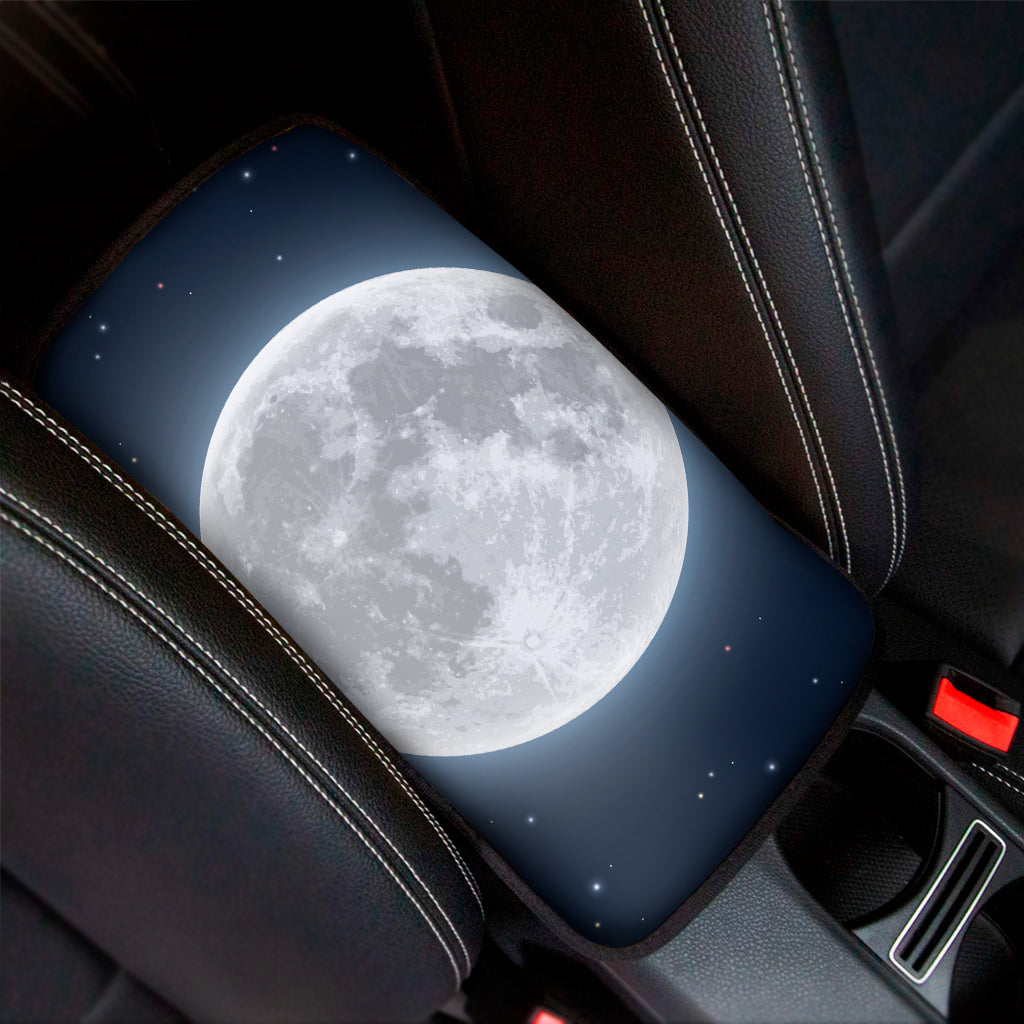 Full Moon Print Car Center Console Cover
