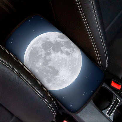 Full Moon Print Car Center Console Cover
