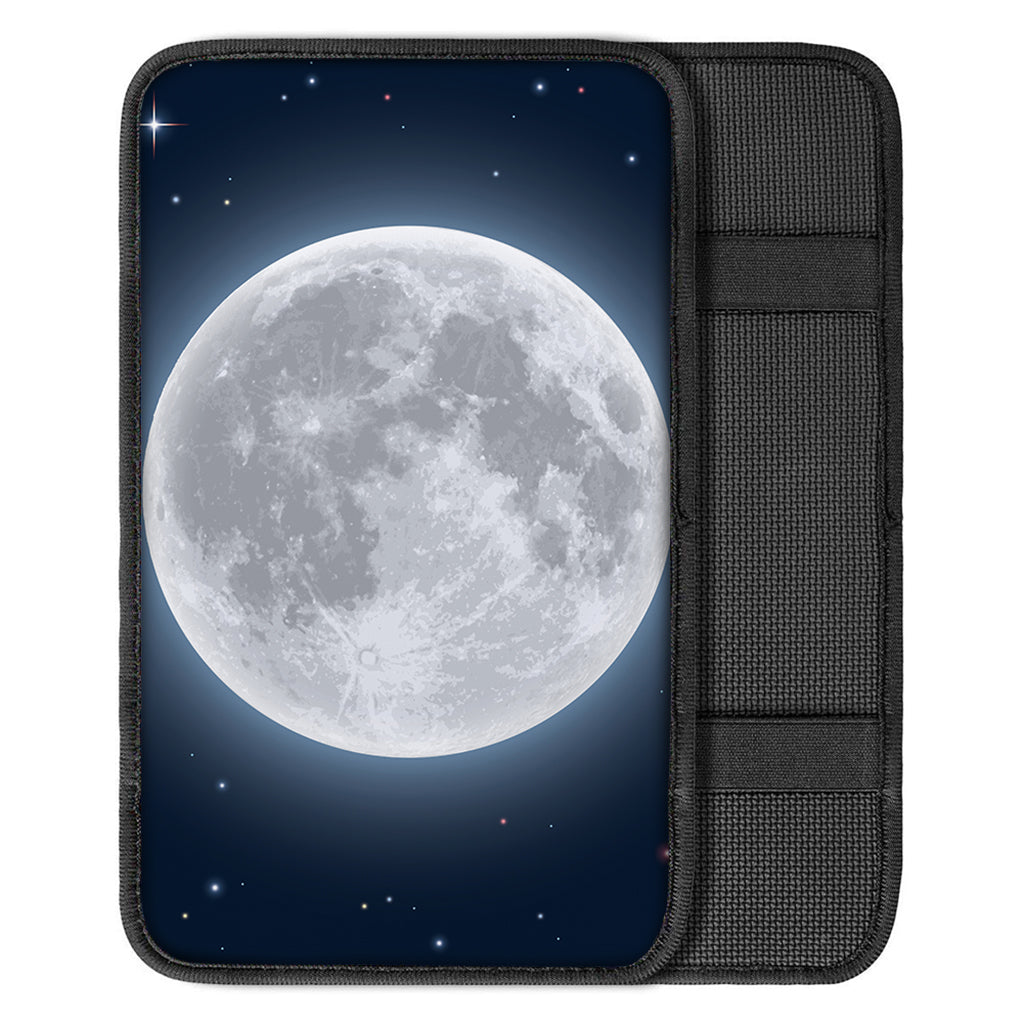 Full Moon Print Car Center Console Cover