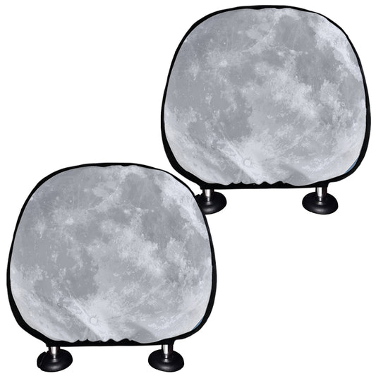 Full Moon Print Car Headrest Covers