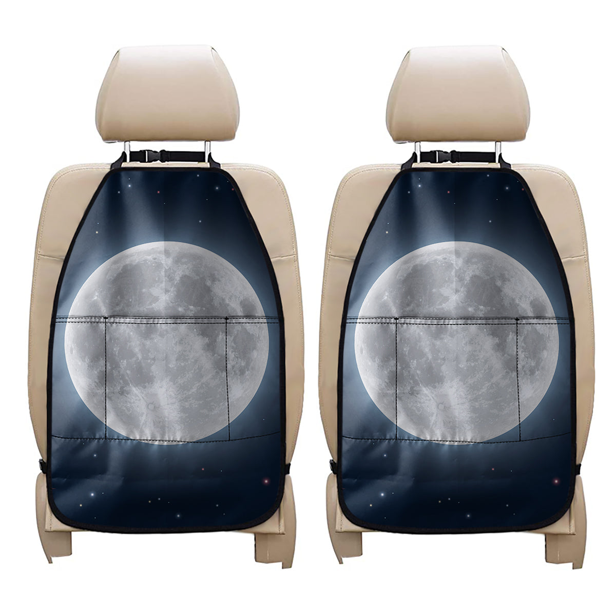 Full Moon Print Car Seat Organizers
