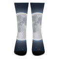 Full Moon Print Crew Socks