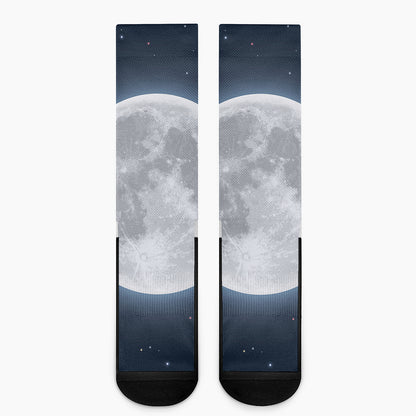 Full Moon Print Crew Socks