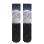 Full Moon Print Crew Socks