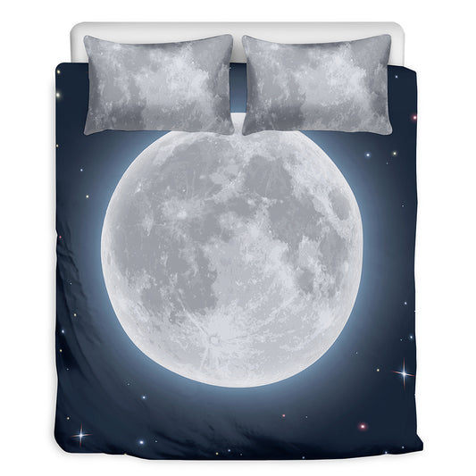 Full Moon Print Duvet Cover Bedding Set