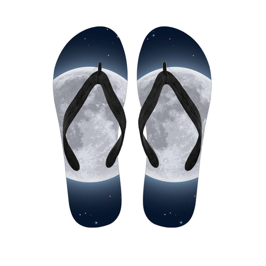 Full Moon Print Flip Flops