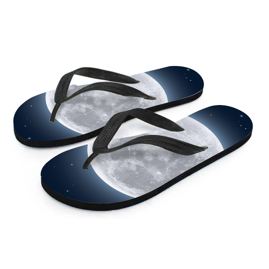 Full Moon Print Flip Flops
