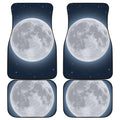 Full Moon Print Front and Back Car Floor Mats