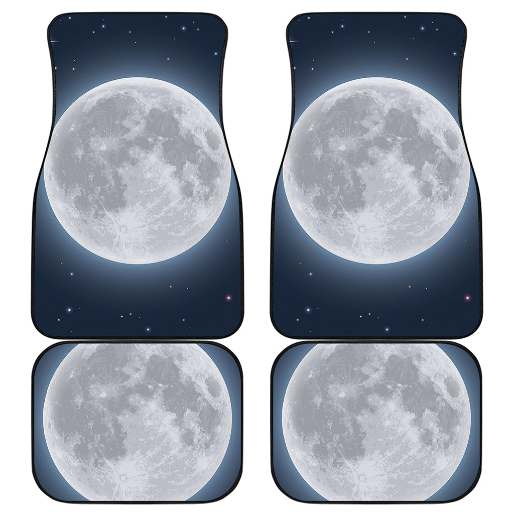 Full Moon Print Front and Back Car Floor Mats