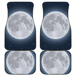 Full Moon Print Front and Back Car Floor Mats