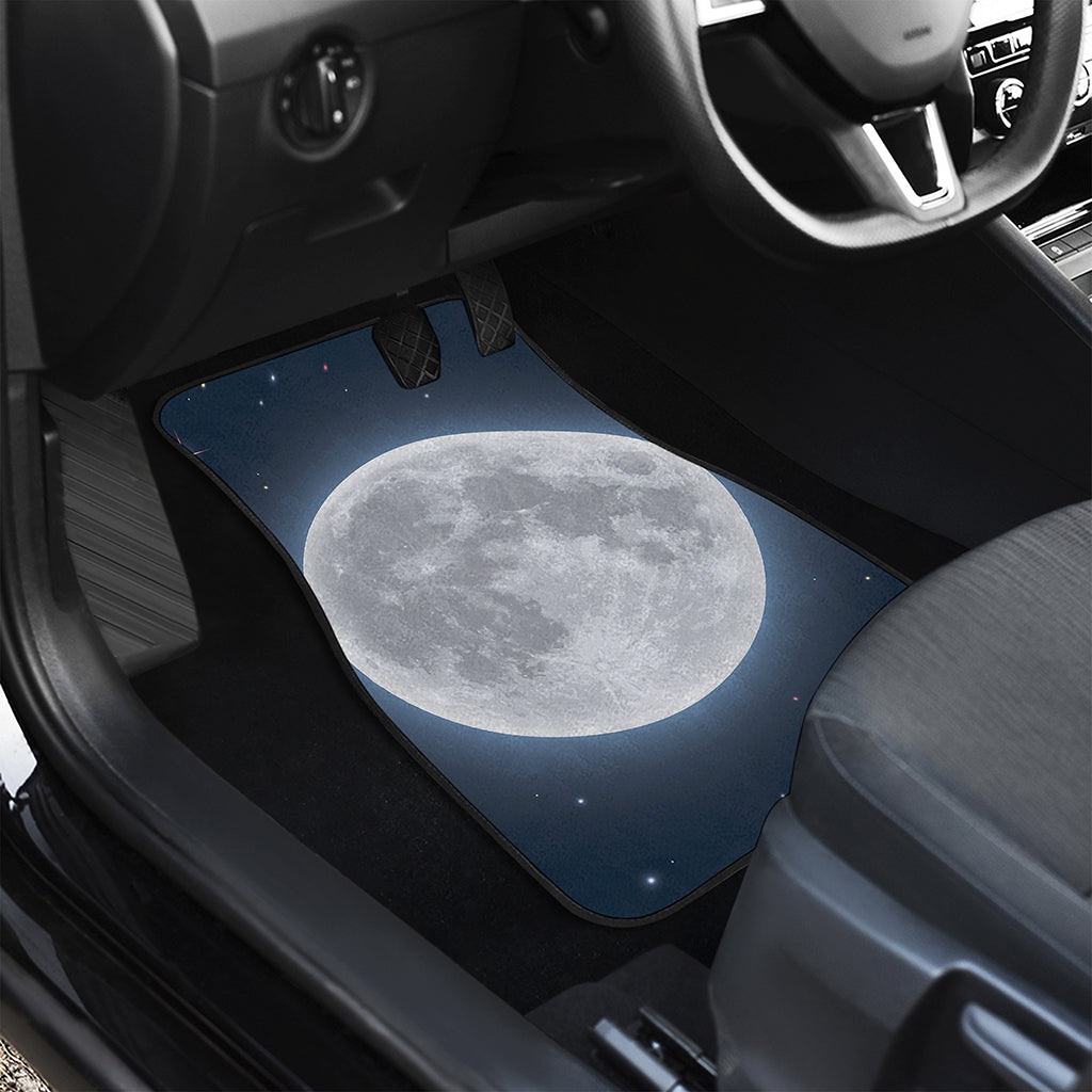 Full Moon Print Front and Back Car Floor Mats