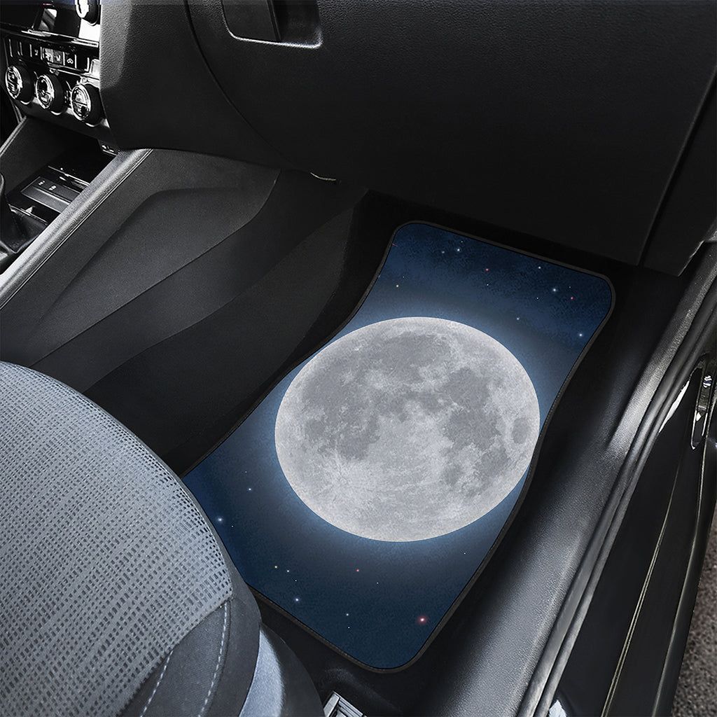 Full Moon Print Front and Back Car Floor Mats