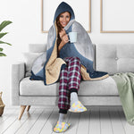 Full Moon Print Hooded Blanket