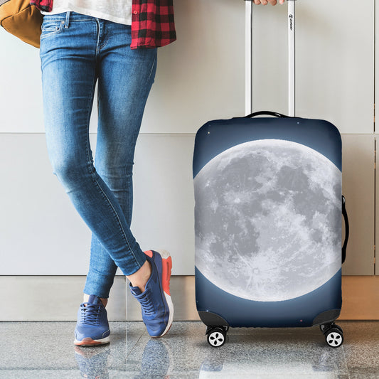 Full Moon Print Luggage Cover