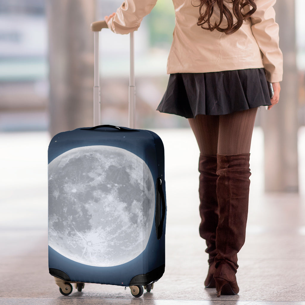 Full Moon Print Luggage Cover
