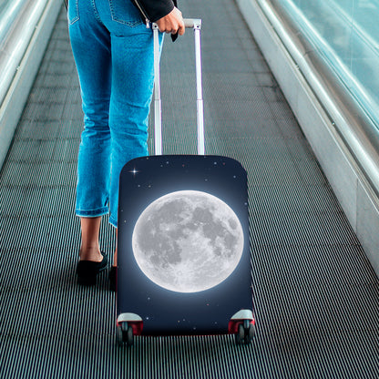 Full Moon Print Luggage Cover