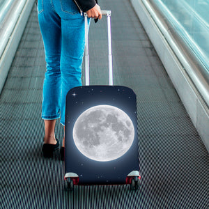 Full Moon Print Luggage Cover