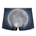 Full Moon Print Men's Boxer Briefs